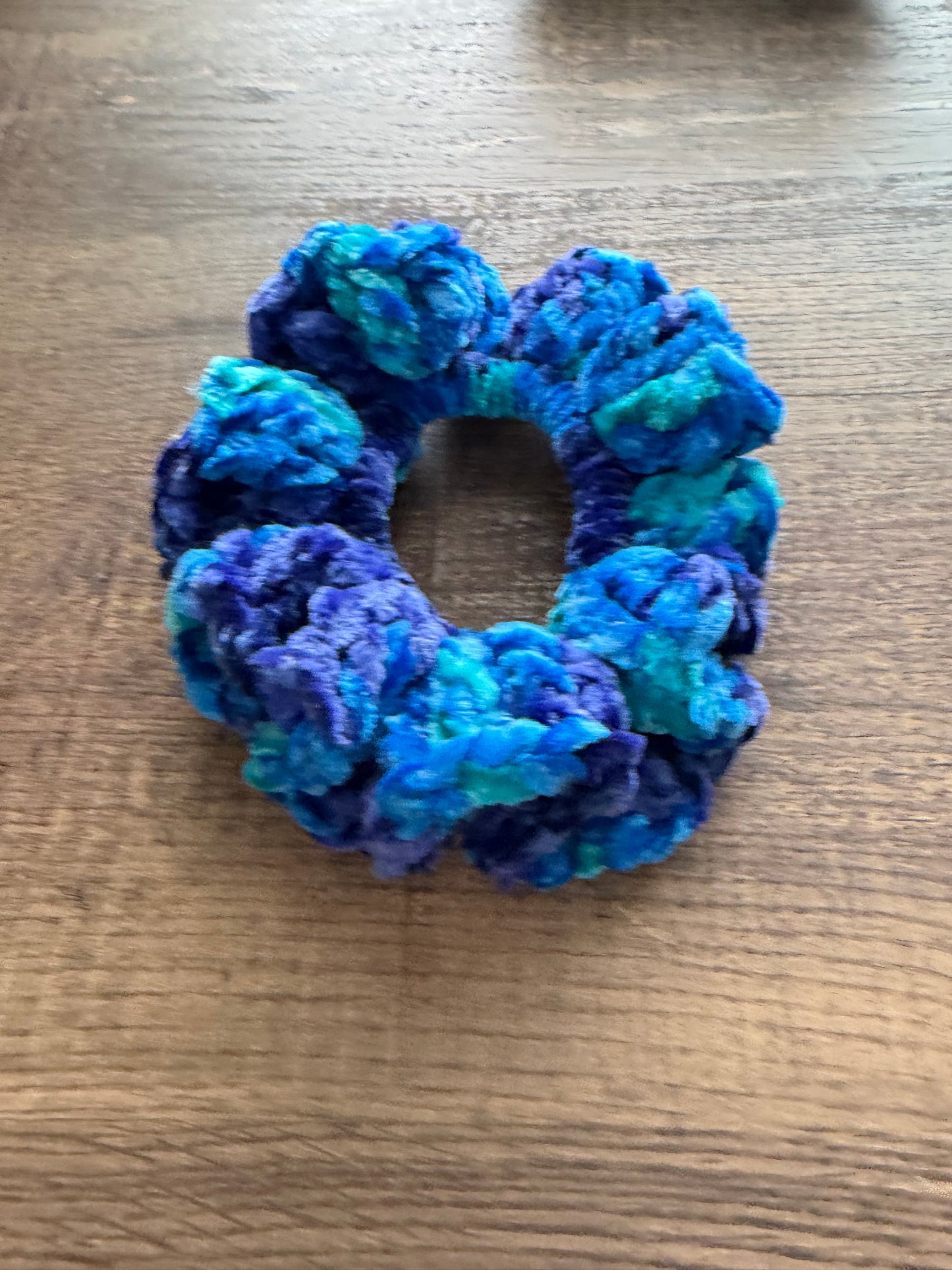 Blue Brilliance Velvet Scrunchie