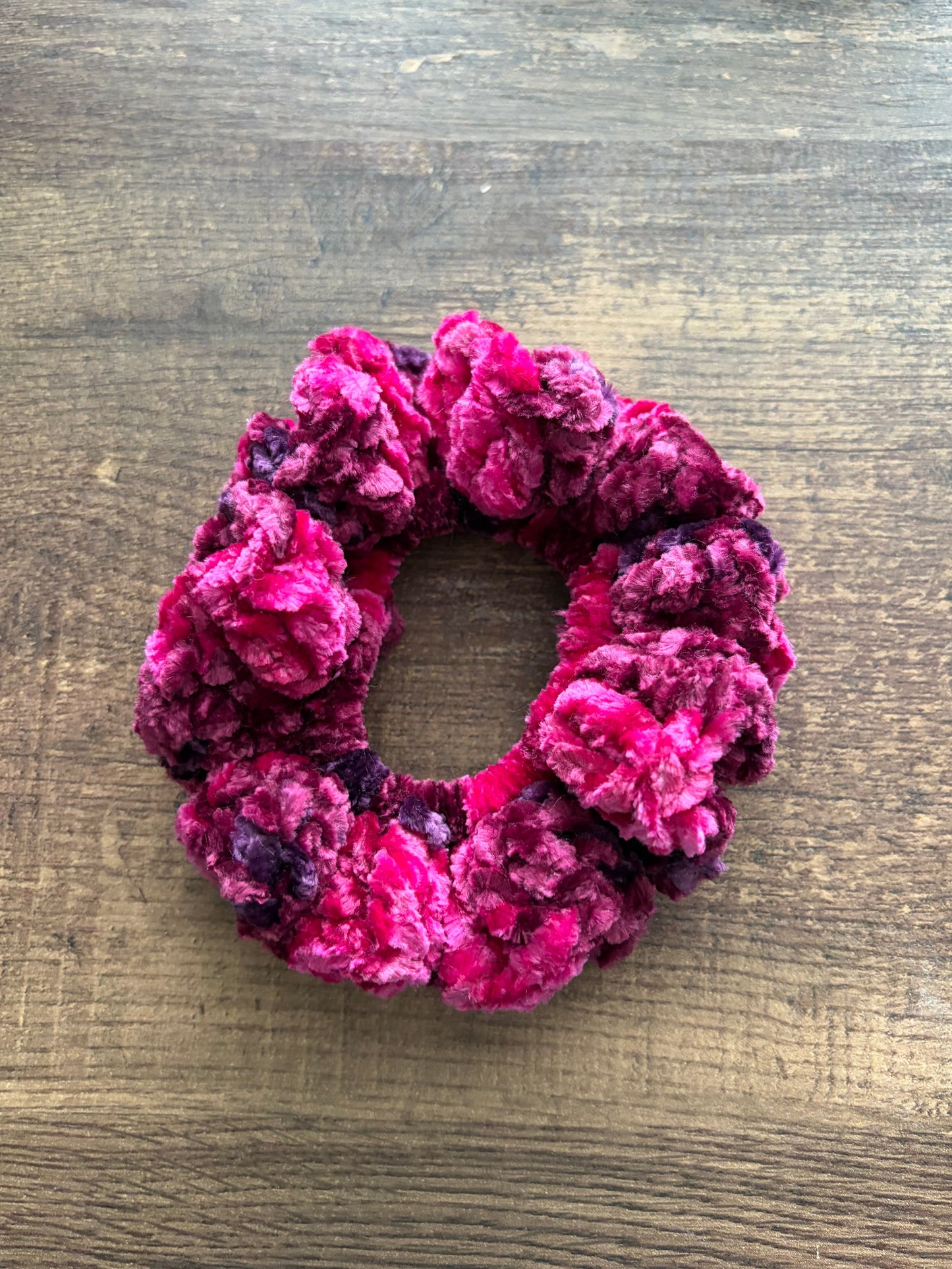 Bright Magenta Velvet Scrunchie